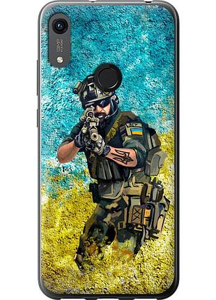 Чохол 2d пластиковий патріотичний на телефон huawei honor 8a воїн зсу "5311t-1635-58250"