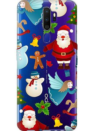 Чохол силіконовий на телефон oppo a5 2020 новорічний 1 "4614u-1888-58250"