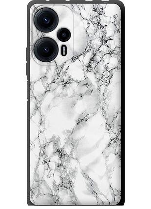 Чехол tpu на телефон xiaomi poco f5 мрамор белый "4480b-3170-58250"
