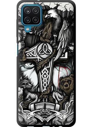 Чехол tpu на телефон samsung galaxy a12 a125f тату викинг "4098b-2201-58250"