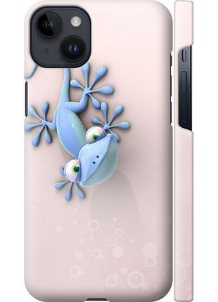 Чехол 3d пластиковый матовый на телефон iphone 14 plus геккончик "1094m-2645-58250"