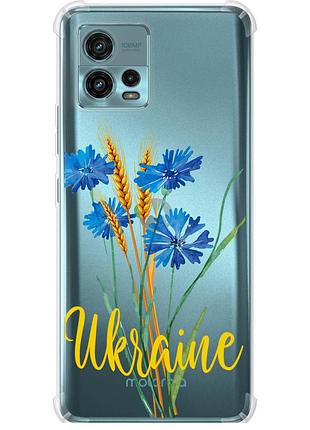 Чохол силіконовий протиударний с посиленими кутами патріотичний на телефон motorola g72 ukraine v2 "5445sp-2859-58250"