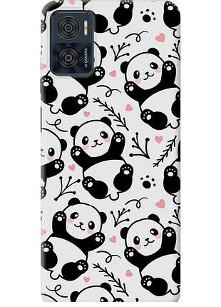 Чохол силіконовий на телефон motorola moto e22 панди "4318u-2974-58250"