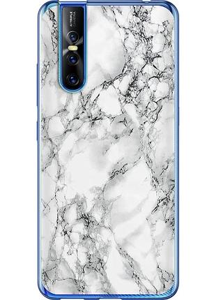 Чехол силиконовый на телефон vivo v15 pro мрамор белый "4480u-1763-58250"