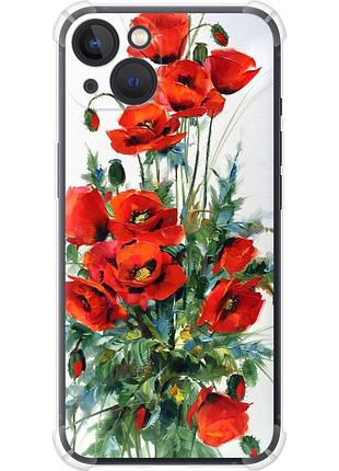 Чехол силикон с усиленными углами на телефон iphone 13 маки "523sp-2374-58250"