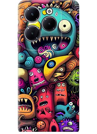 Чохол силіконовий на телефон infinix hot 40 смішні монстри "5549u-3503-58250"