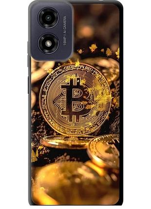 Чехол tpu на телефон motorola moto g04s золотая лихорадка биткойна "6089b-3865-58250"