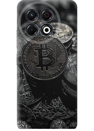 Чохол силіконовий на телефон tecno spark 30 pro 4g black bitcoin "6090u-3895-58250"