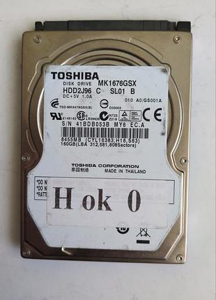 Донор hdd toshiba mk1676gsx h0 g002825a
