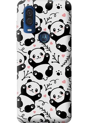 Чохол силіконовий на телефон motorola one vision панди "4318u-1782-58250"