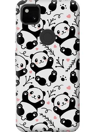 Чехол силиконовый на телефон google pixel 4a панды "4318u-1935-58250"