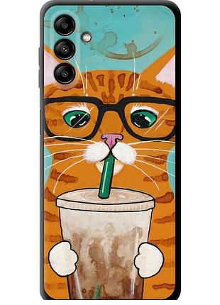 Чехол tpu на телефон samsung galaxy a04s зеленоглазый кот в очках "4054b-2877-58250"