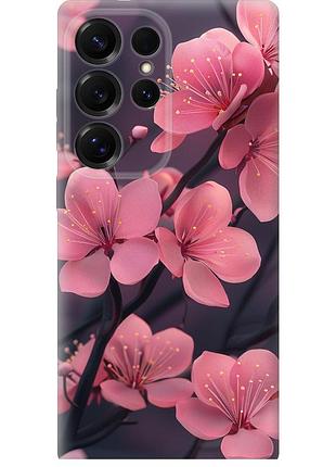 Чехол силиконовый на телефон samsung galaxy s25 ultra пурпурная сакура "6075u-3805-58250"