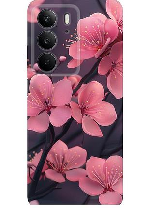 Чохол силіконовий на телефон realme c75 4g пурпурова сакура "6075u-3878-58250"