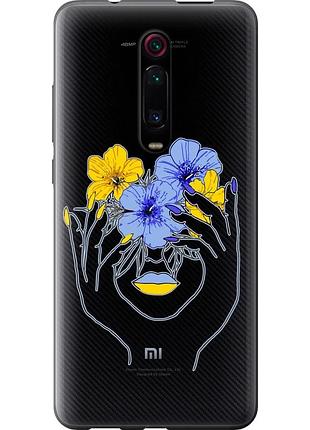 Чохол силіконовий патріотичний на телефон xiaomi mi 9t дівчина v4 "5276u-1815-58250"