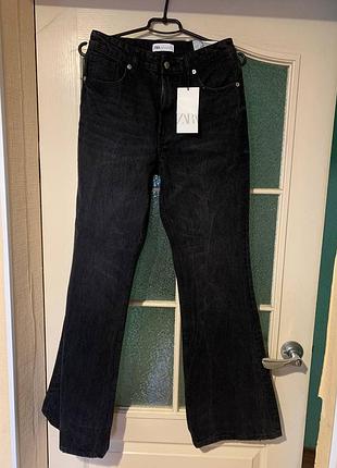 Zara джинсы новые с высокой посадкой клэш 38р