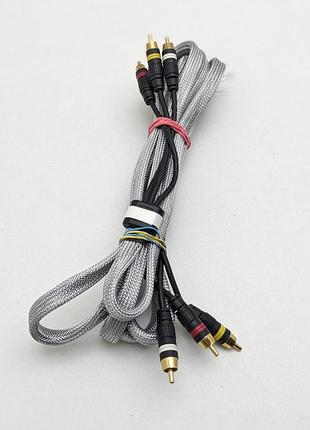 Кабель 3rca to 3rca (тюльпани) в обмотці 3м
