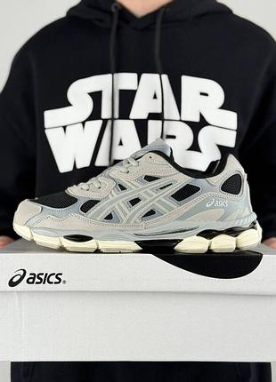 Мужские кроссовки asics gel-nyc grey metallic black