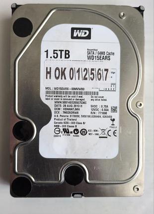 Донор hdd wd15ears 00mvwb0 h012567 2060-771698-002 rev a