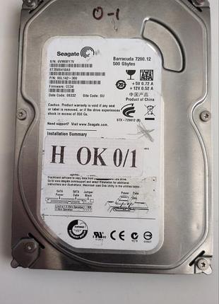 Донор hdd seagate st3500418as h01 100532367 rev a