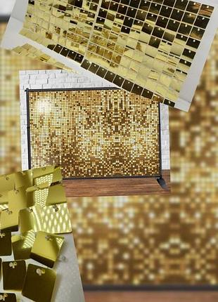 Декоративна панель із паєтками для фотозони, реклами 30х30 см 24шт