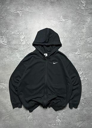 Зип худи зипка кофта на замке олимпийка nike найк big swoosh big logo биг свуш большой логотип на лампасах м