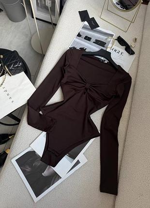 Боді з довгим рукавом