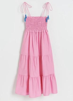 Reserved натуральна сукня міді 100% котон