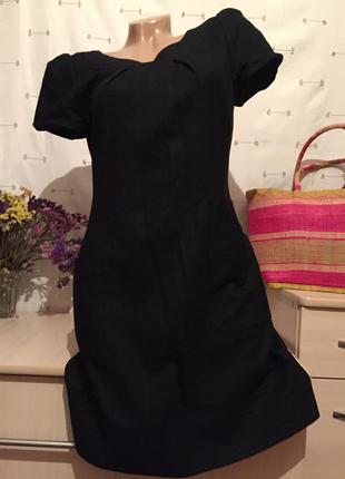 Очень красивое чёрное платье миди1 фото