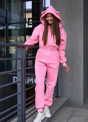 🐾 милый сплошной комбинезон с ушками котика - идеальный выбор для теплых вечеров, отдыха дома или стильных фото и прогулок🫶