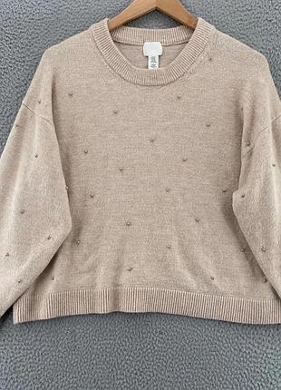 Свитер с бусинками