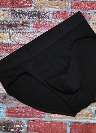 Арт.0749 трусы брифы (слипы) мужские h&amp;m хлопковые черные размер евро l