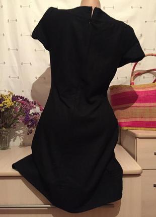Очень красивое чёрное платье миди3 фото