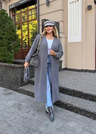 Кардиган з поясом альпака в 2 кольорах