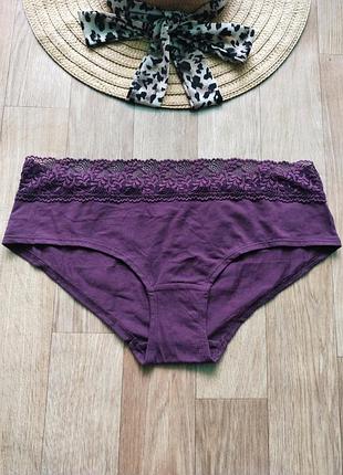 Качественные хлопковые трусики с кружевом f&amp;f
