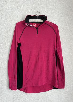 Жіноча рожева вовняна подовжена термокофта