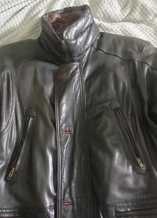 Кожаная куртка зимняя
