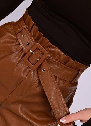 Шорты женские экокожа