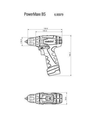 Аккумуляторный шуруповерт metabo powermaxx bs basic 2х2,0 ач в сумке (600079550)_light343 5