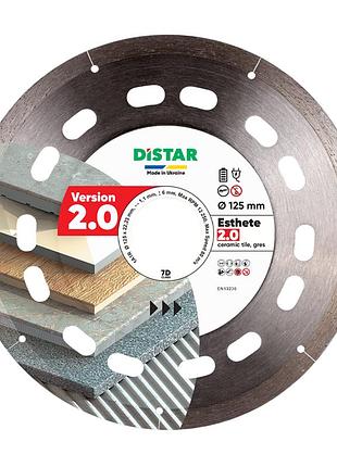 Диск алмазний відрізний distar 1a1r 125x22,23 esthete 2.0 : диск 125х22,23/х1,1мм, кераміка, керамограніт 10126024010_light343