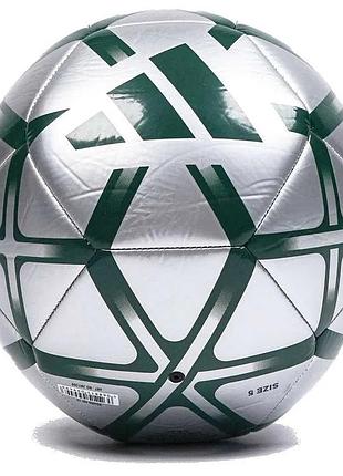 М'яч футбольний adidas starlancer clb сріблястий, зелений унісекс 5