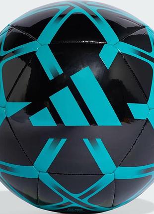 Мяч футбольный adidas starlancer clb черный, бирюзовый унисекс 4