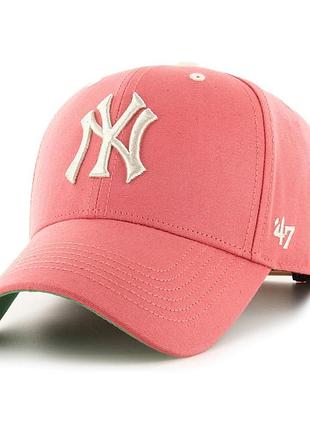 Кепка 47 brand ny yankees rocky темно-рожевий, зелений унісекс osfa