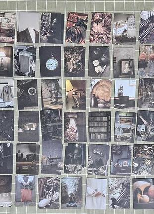 Набор плотных наклеек с стильными и уютными кадрами 77 шт