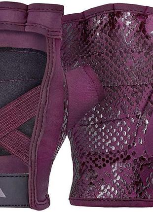 Рукавички для тренінгу adidas women's training gloves фіолетовий, чорний жінки l