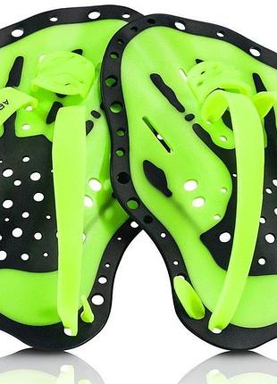 Лопатки для плавання aqua speed swim paddle 6972 зелений унісекс 19х13,5см