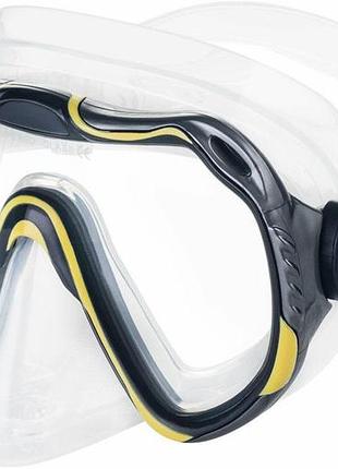 Маска для дайвінгу aqua speed java 3100 жовтий, чорний, прозорий унісекс osfm