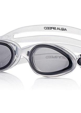 Окуляри для плавання aqua speed sonic 3063 прозорий, чорний унісекс osfm