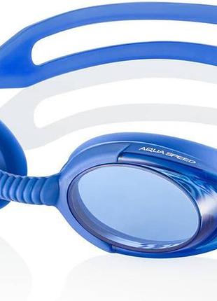 Очки для плавания aqua speed malibu 008-01 синий унисекс osfm