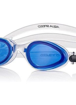 Очки для плавания aqua speed sonic 3064 синий, прозрачный унисекс osfm